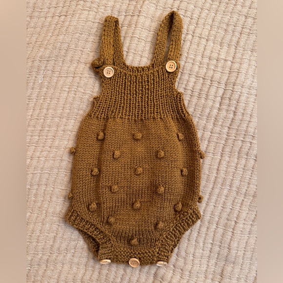 Misha And Puff | Bottoms | Popcorn Crocheted Romper For Baby Boy